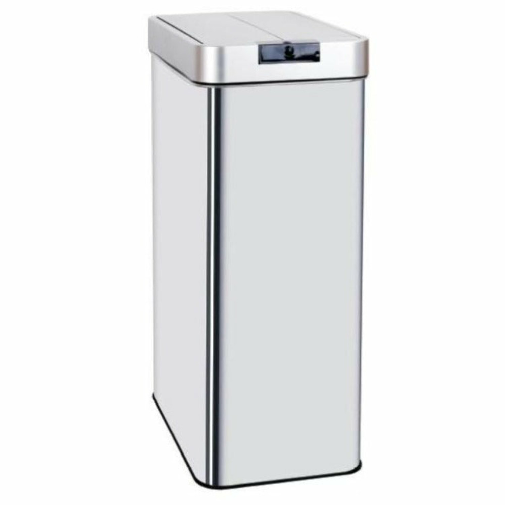 Poubelle de cuisine automatique silverlake argent acier inoxydable 90l