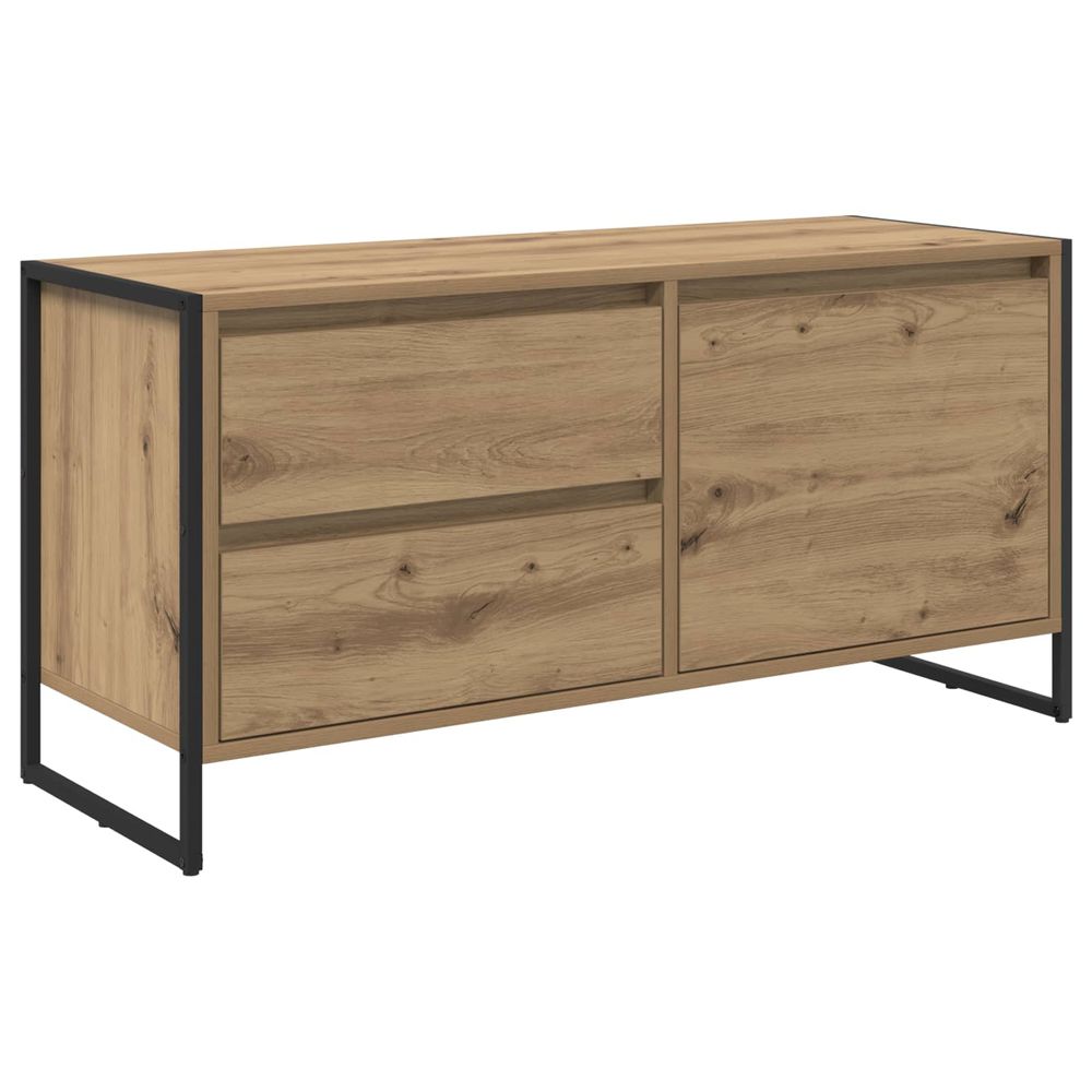 Meuble tv 100 x 36 x 49.5 cm chêne artisanal bois d'ingénierie