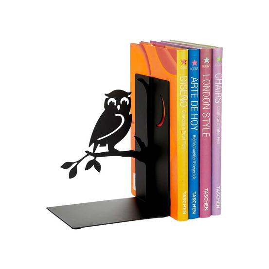 Serre-livres en métal noir animaux oiseau