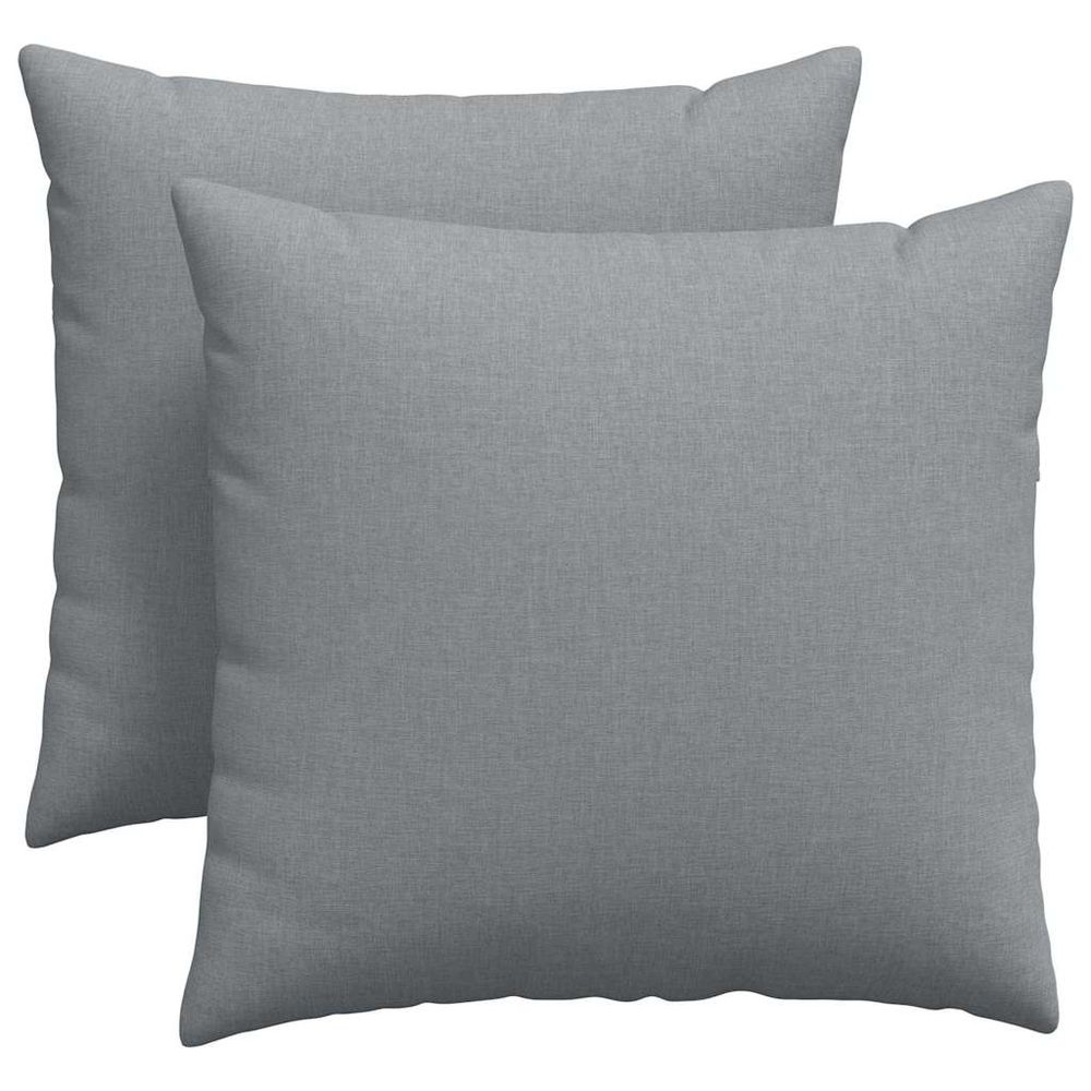 Coussins de canapé 2 pc tissu gris clair 45 x 45 cm