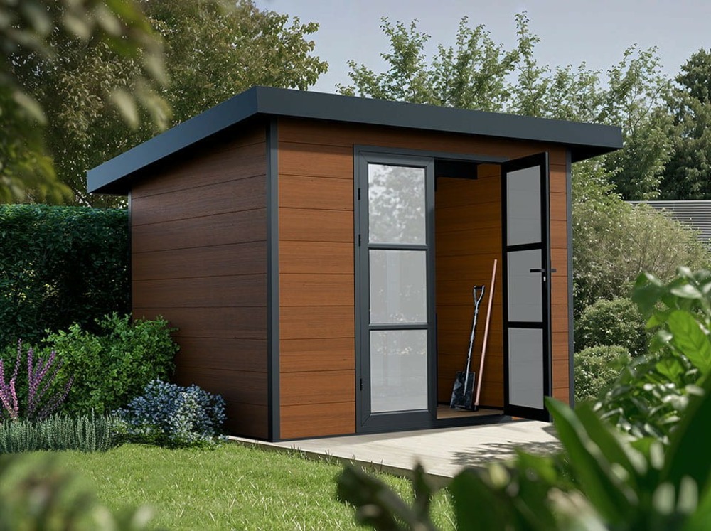 Abri de jardin composite alma - 5m2 - brun - cabane de jardin