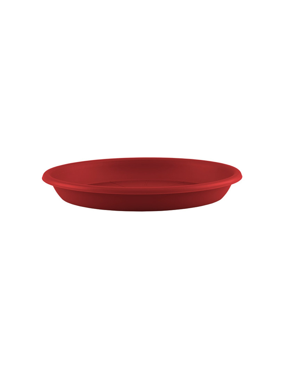 Soucoupe ronde 22cm rouge fonce pour pot de fleur - eda