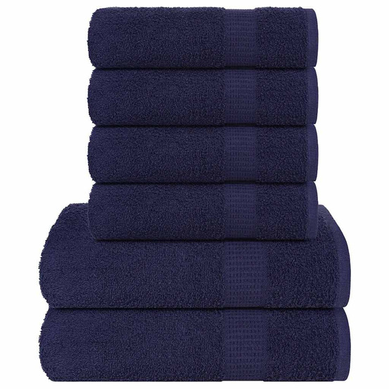 Ensemble de serviettes frogn 6 pcs bleu marine 360 g/m²