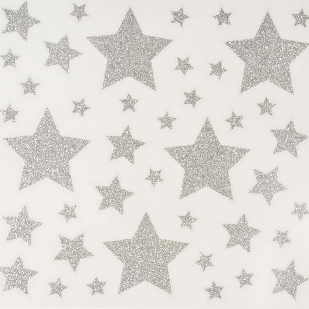 Déco vitre pailleté étoile 30x32