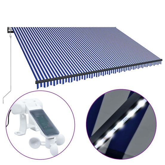 Store avec capteur de vent et LED