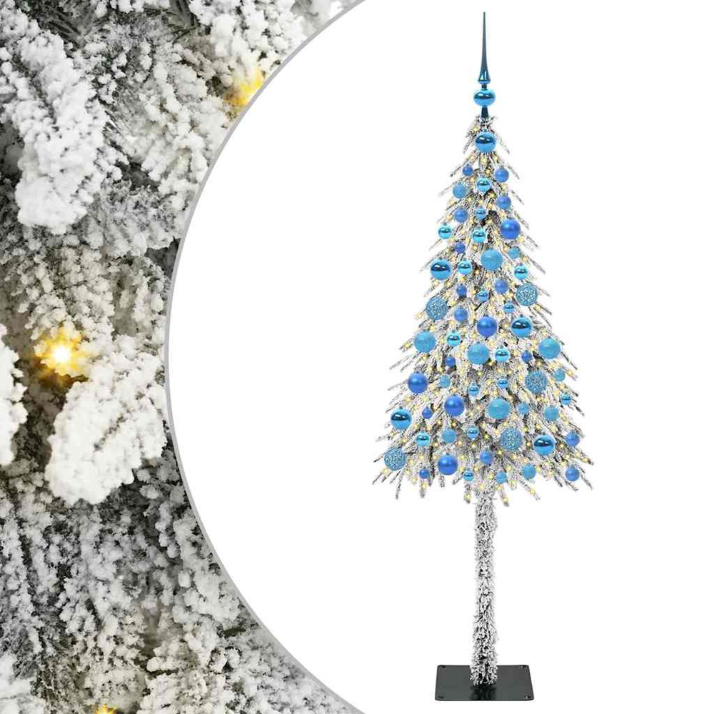 Sapin de noël avec 300 led blanc 180 cm pe et acier