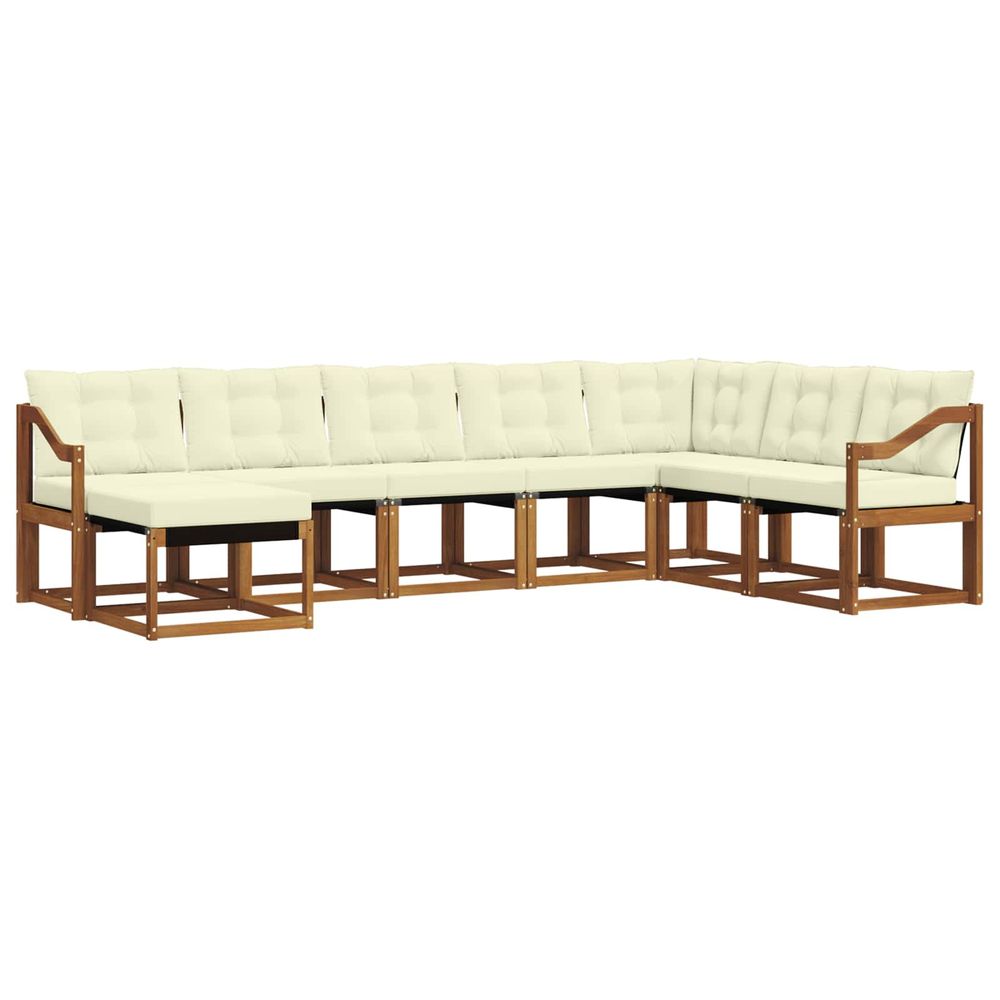 Ensemble de canapés d'extérieur 8 pc naturel et crème