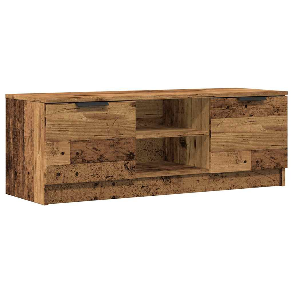 Meuble tv vieux bois 102x35x36,5 cm bois d'ingénierie