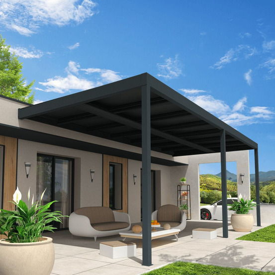 Pergola solaire active gris anthracite 6,934x3,999m