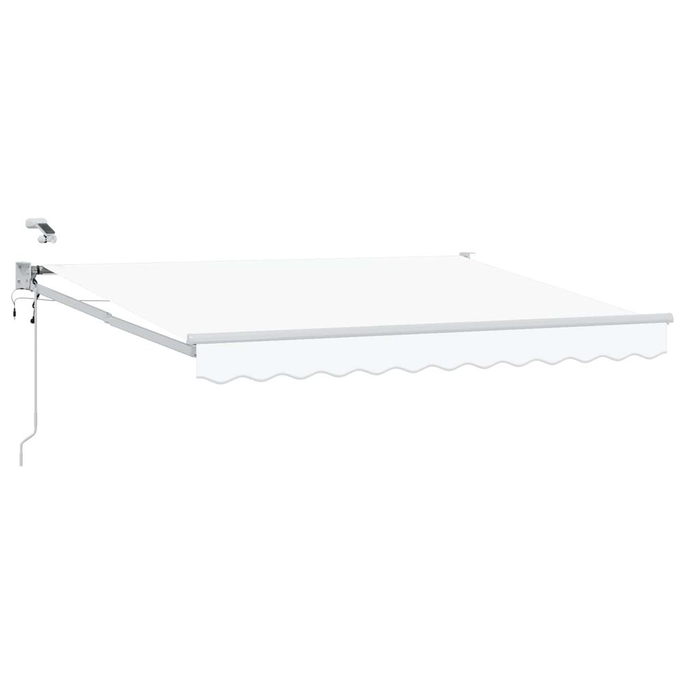 Auvent rétractable électrique blanc 3 x 2,5 m