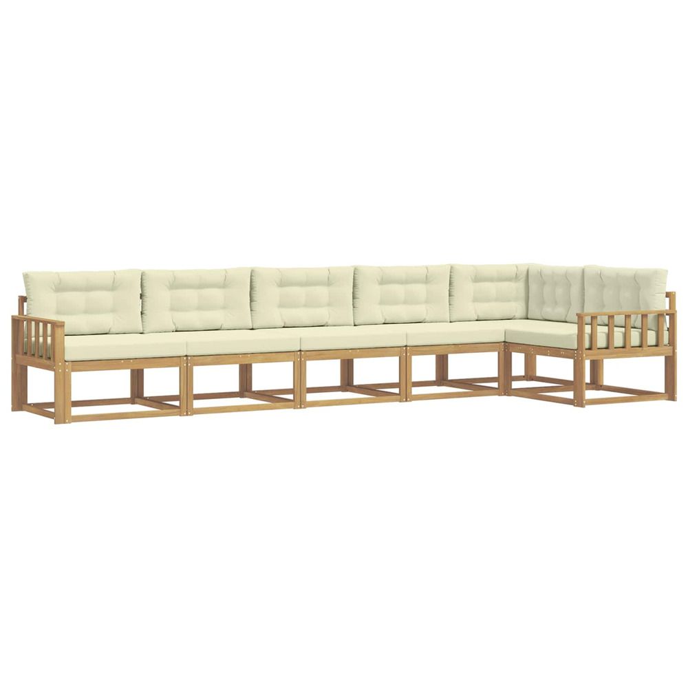 Ensemble de canapés d'extérieur 4 pc blanc et crème polyester
