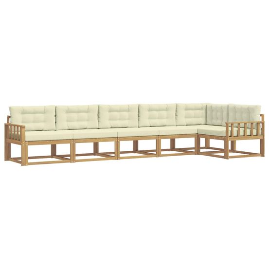 Ensemble de canapés d'extérieur 4 pc blanc et crème polyester