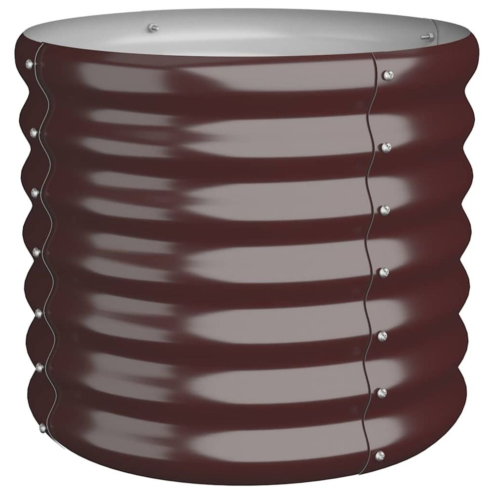 Jardinière d'extérieur de jardin acier galvanisé 40x40x36 cm marron