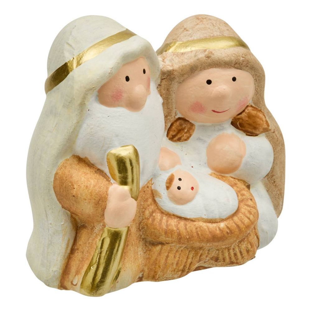 Nativité de noël 3 santons h. 7,5 cm