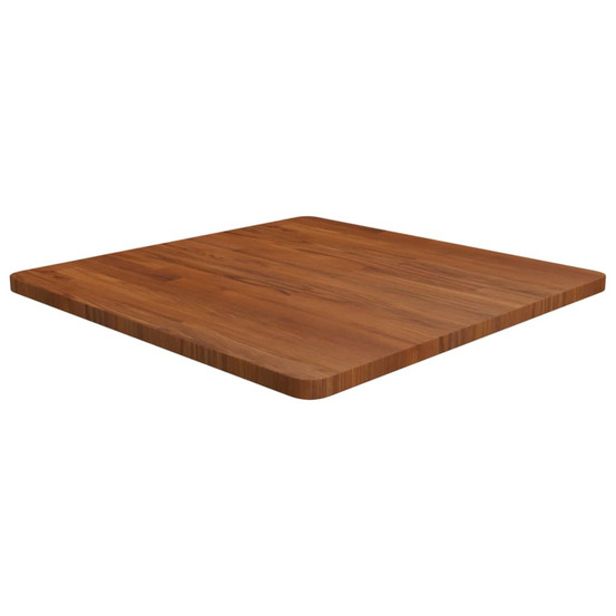 Dessus de table carré marron foncé70x70x2,5cm bois chêne traité