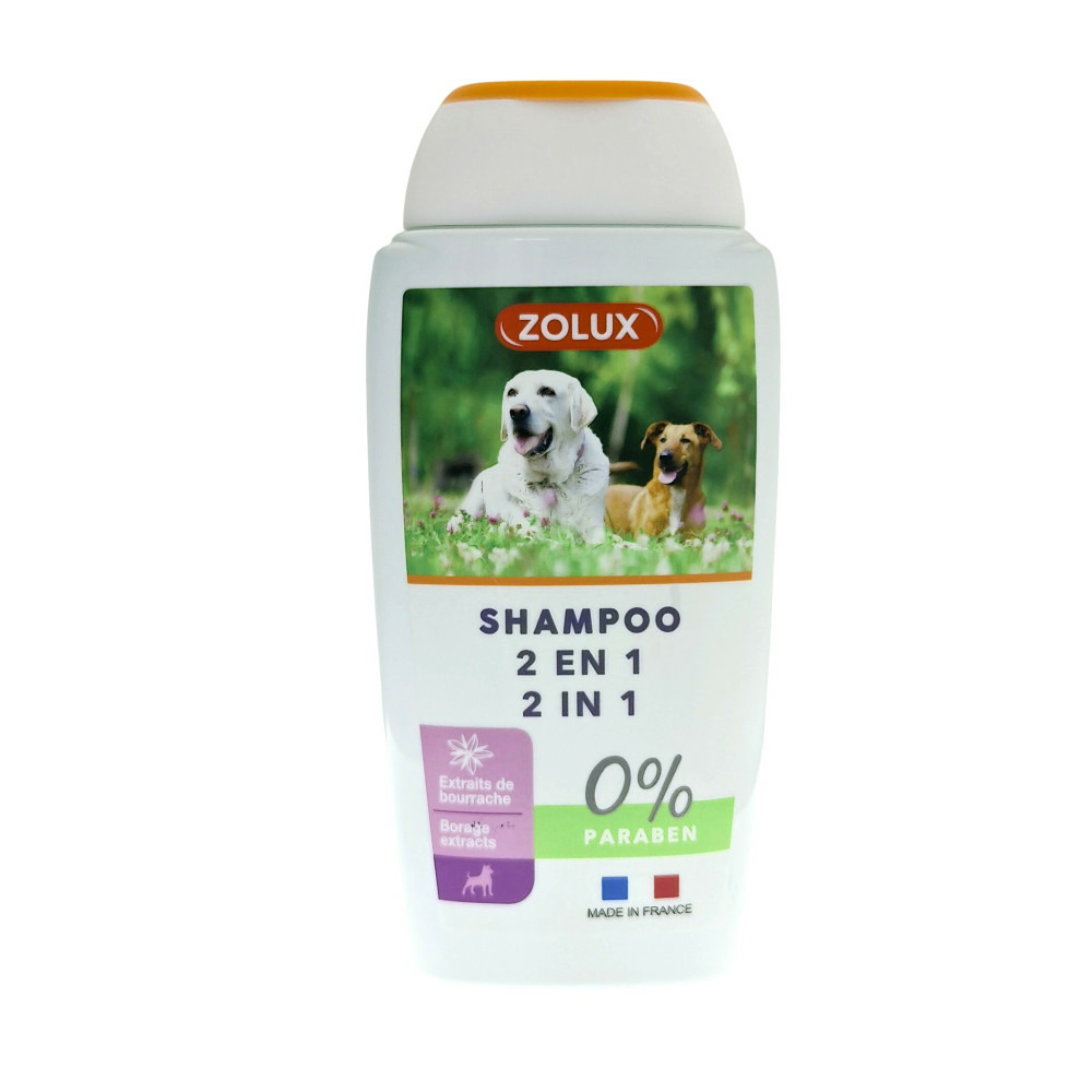 Shampooing 2en1 nettoie et oxygène le poil pour chien 250 ml