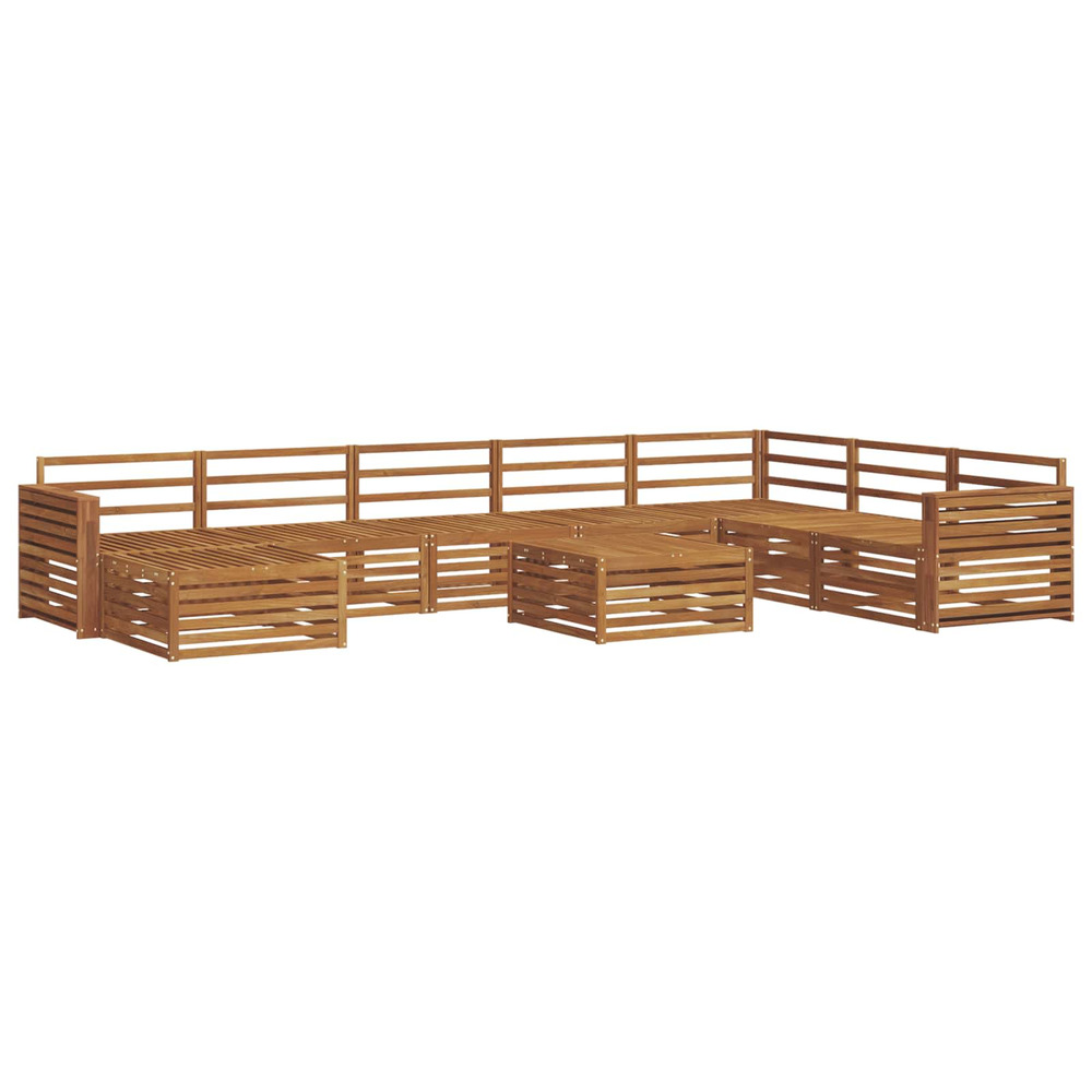 Ensembles de canapés 9 pcs naturel bois d'acacia massif