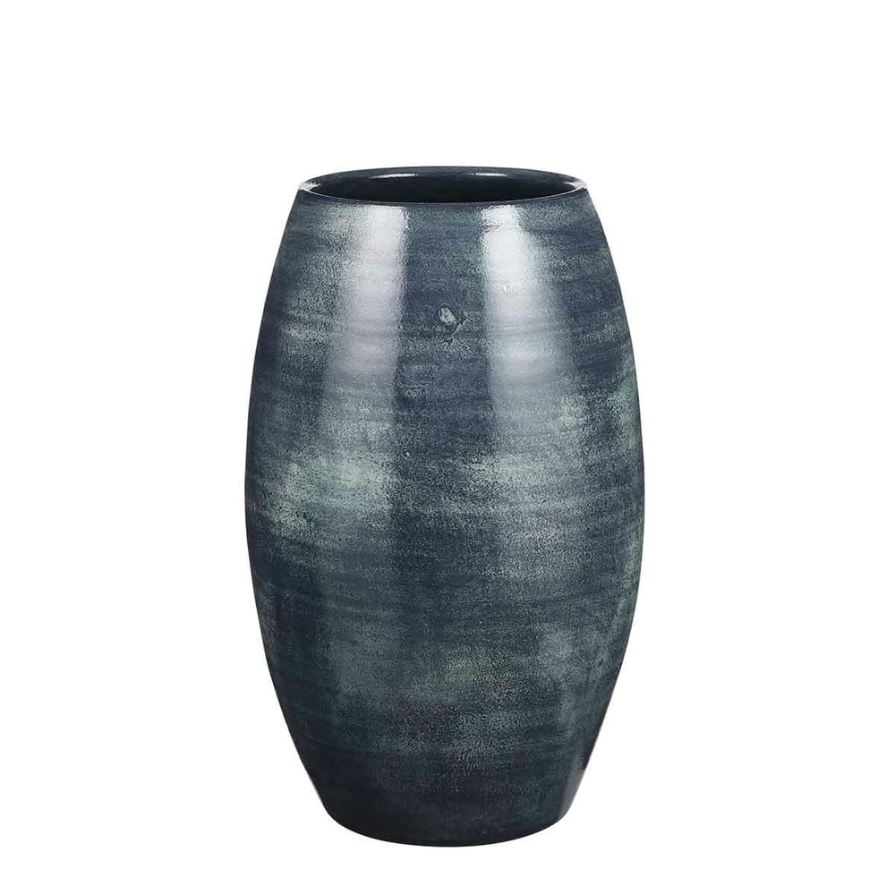 Mica decorations vase lester - 30x30x50 cm - terre cuite - bleu