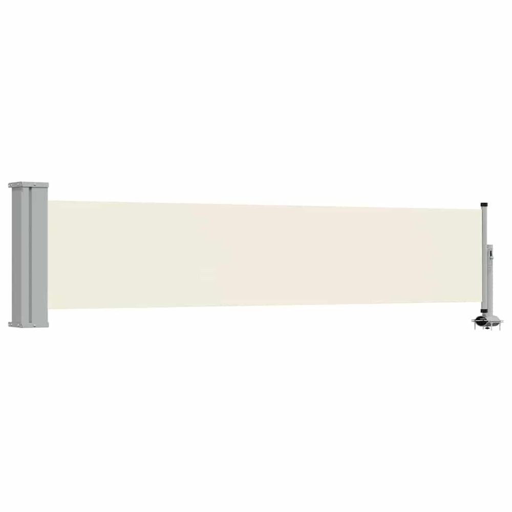 Auvent latéral rétractable de patio 60x300 cm crème
