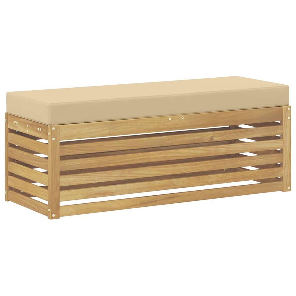 Banc de jardin bois d'acacia massif blanc