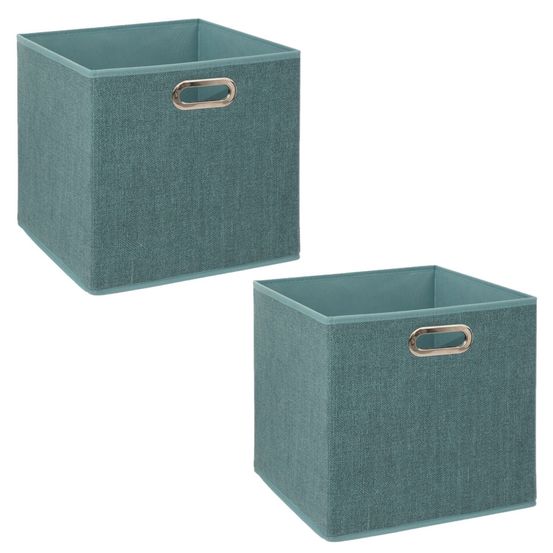 Lot de 2 boites de rangement en tissu mix'n modul