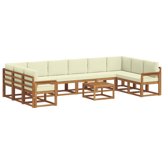 Ensemble de canapés d'extérieur 11 pcs naturel et crème