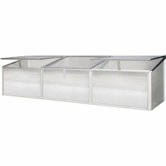 Serre potagère en aluminium anodisé gaia 0.9 m²