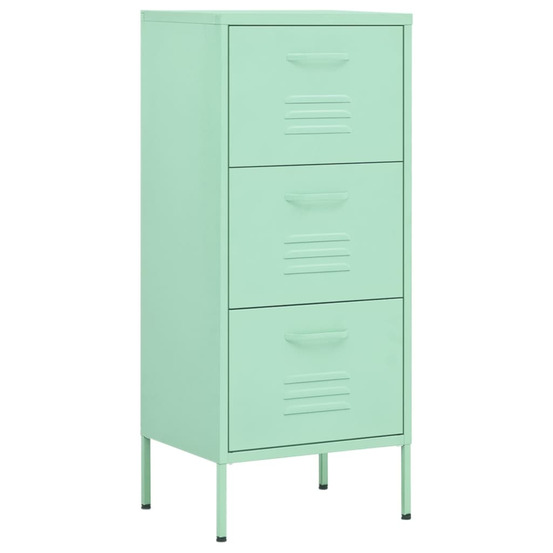 Armoire de rangement vert menthe 42,5x35x101,5 cm acier
