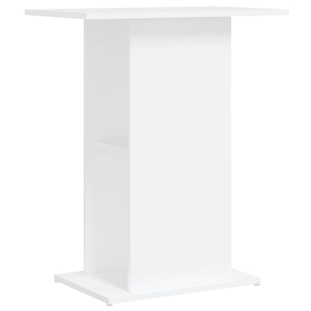 Support pour aquarium blanc 60,5x36x72,5 cm bois d'ingénierie