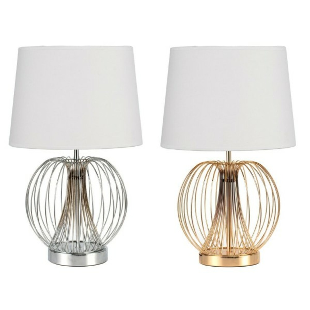 Lampe de bureau 32.5 x 32.5 x 52 cm métal blanc 220 v 50 w (2 unités)