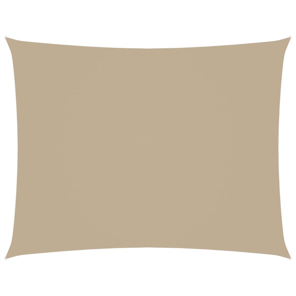 Voile de parasol tissu oxford rectangulaire 3,5x4,5 m beige