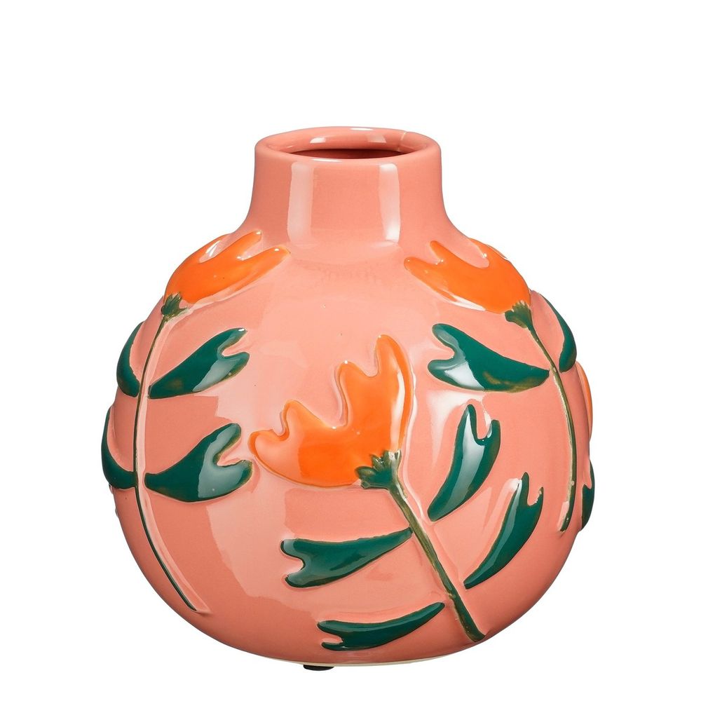 Vase ava h20x19.5cm - rose