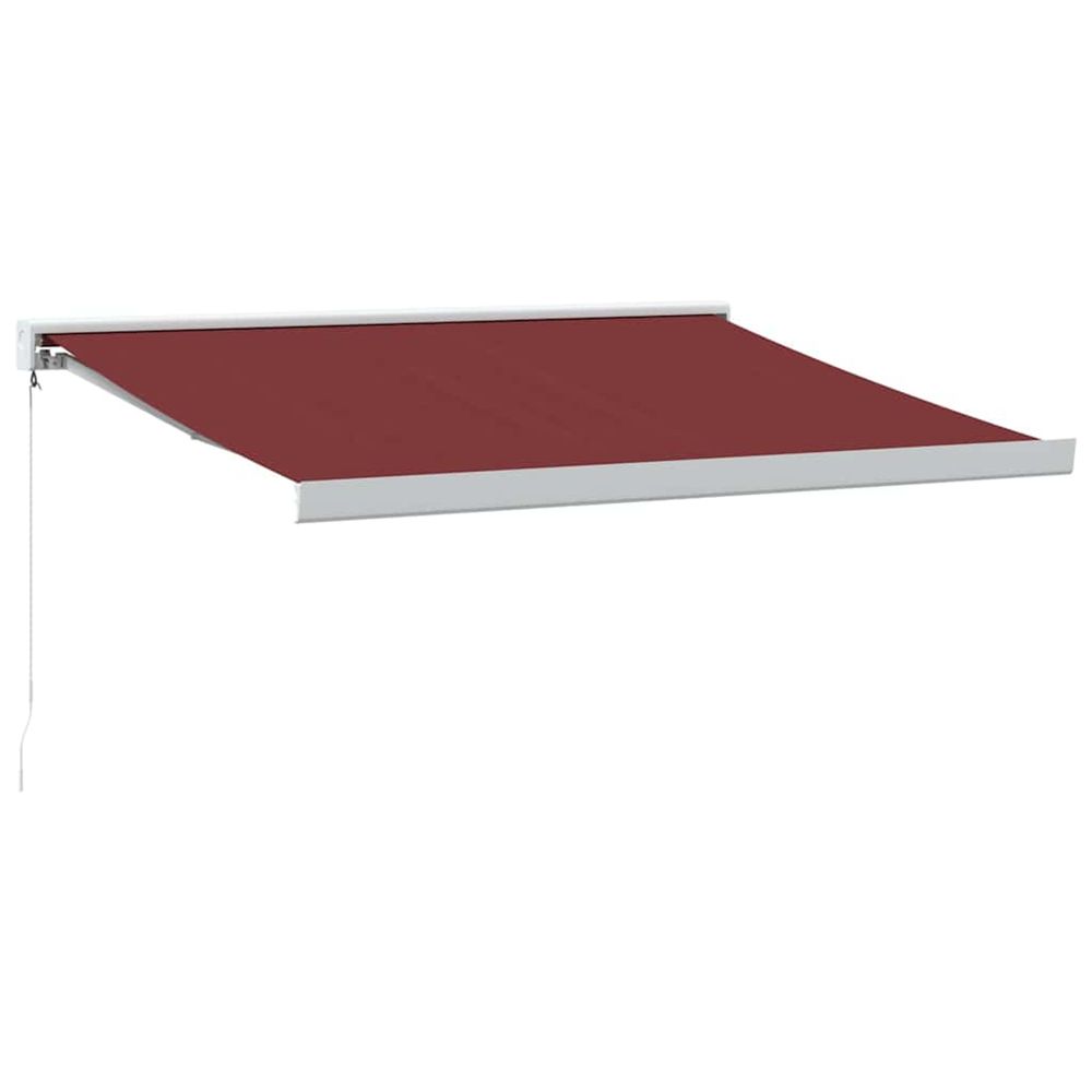 Auvent manuel rétractable bordeaux 350x250 cm