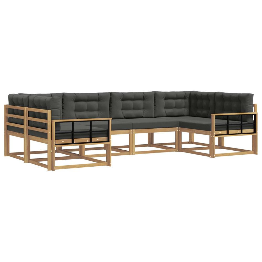 Ensemble de canapés d'extérieur 6 pc blanc et anthracite
