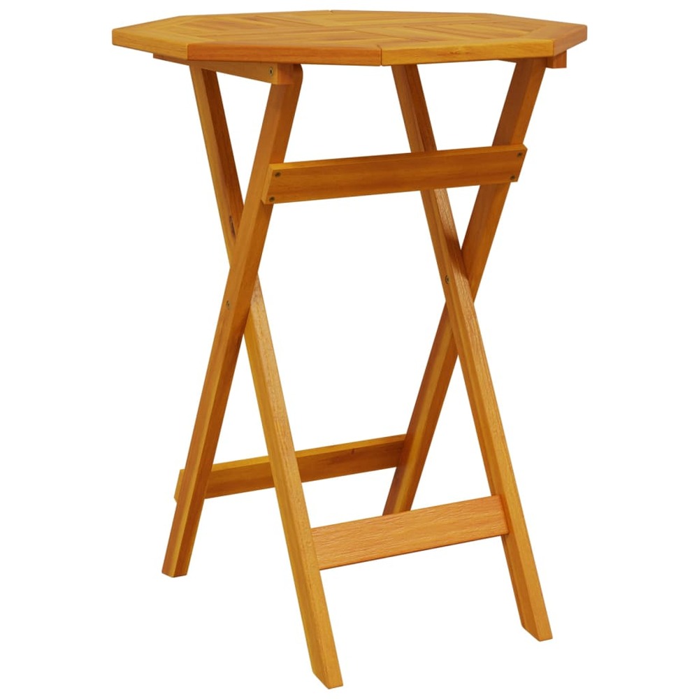 Table pliable de jardin ø60x75 cm bois d'acacia massif