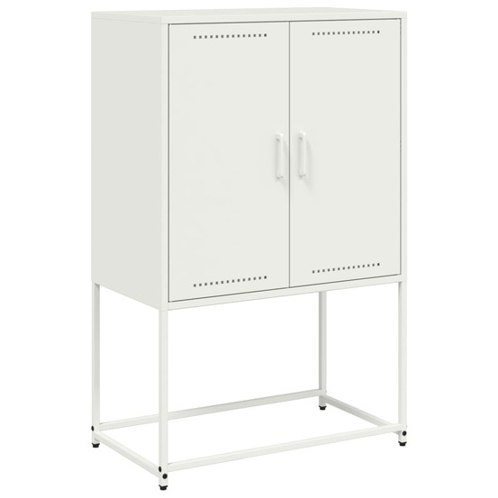 Buffet bahut commode armoire meuble de rangement organisateur cuisine salle de séjour salon haut 68,5 x 38,5 x 107 cm acier b