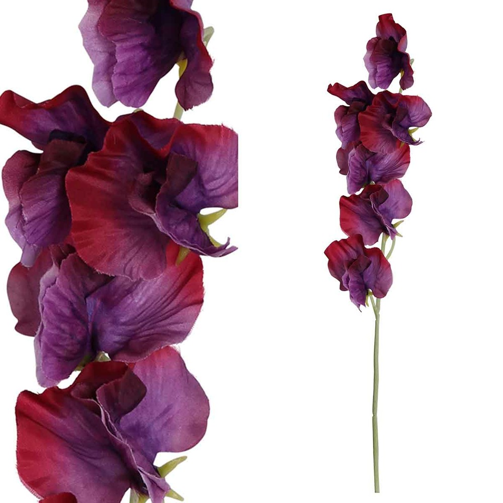 Fleur de jardin ptmd sweetpea fleur artificielle - 23 x 6,5 x 45,5 cm - violet