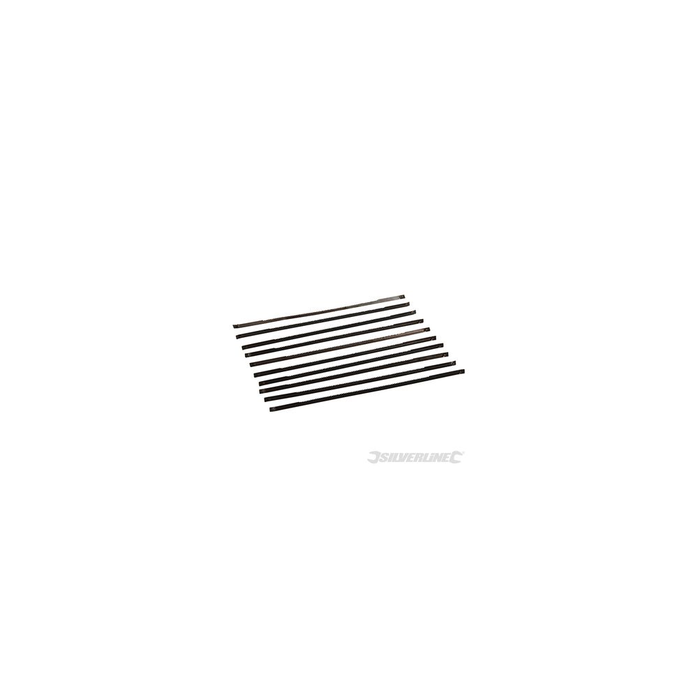 Silverline - lames pour scie à chantourner 130 mm, 10 pcs - 24 tpi