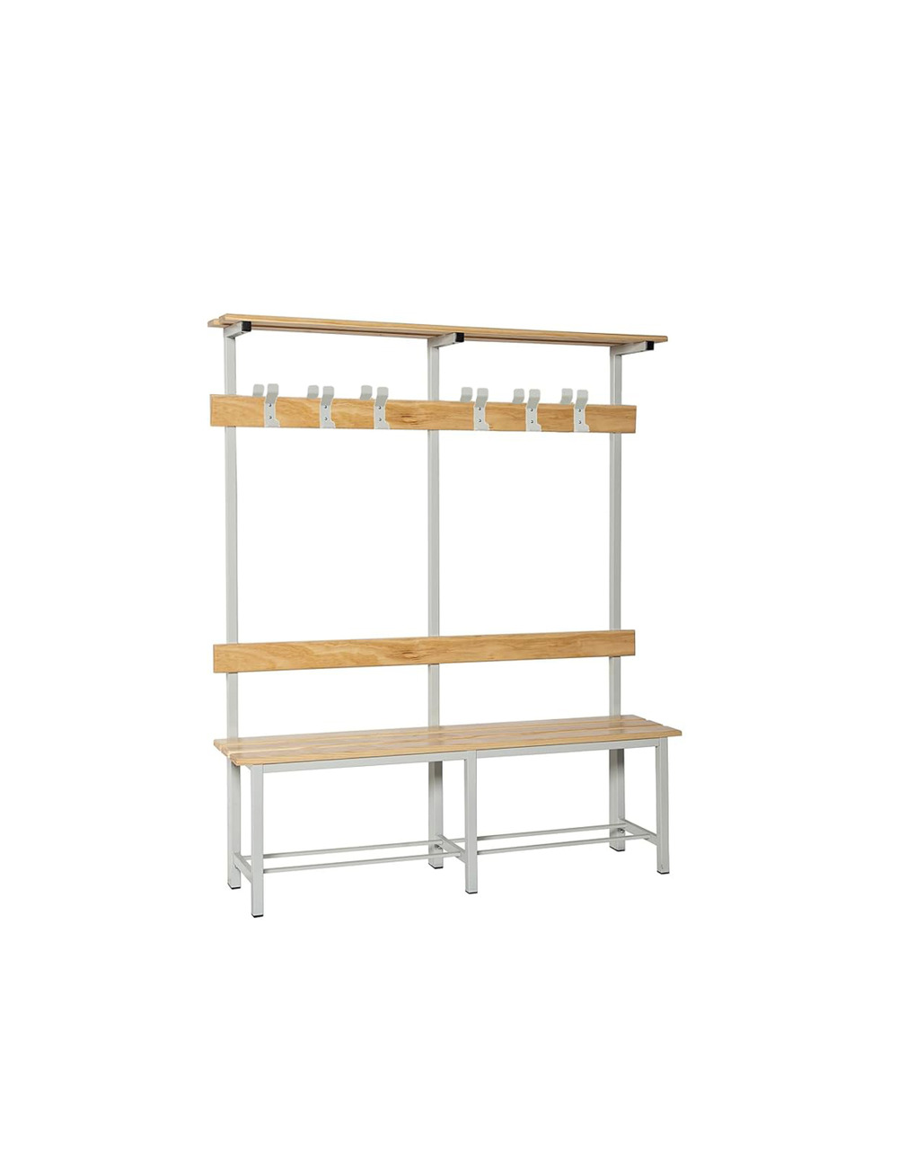 Banc vestiaire simonbench démonté doble con repisa 12/1500 gris 1800x1500x670 - simonrack