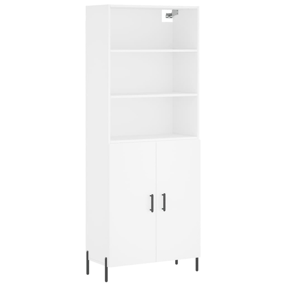 Buffet bahut commode armoire meuble de rangement organisateur cuisine salle de séjour salon haut 69,5 x 34 x 180 cm bois d'in