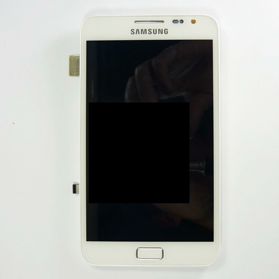 Original vitre tactile écran lcd sur châssis samsung galaxy note n7000 blanc
