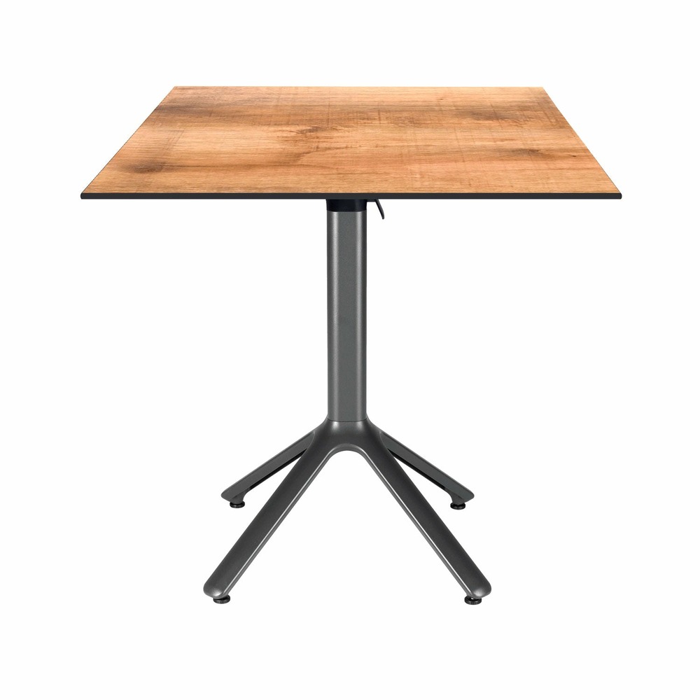 Restootab - table pliable nemo pour intérieur/extérieur boisée 70x70