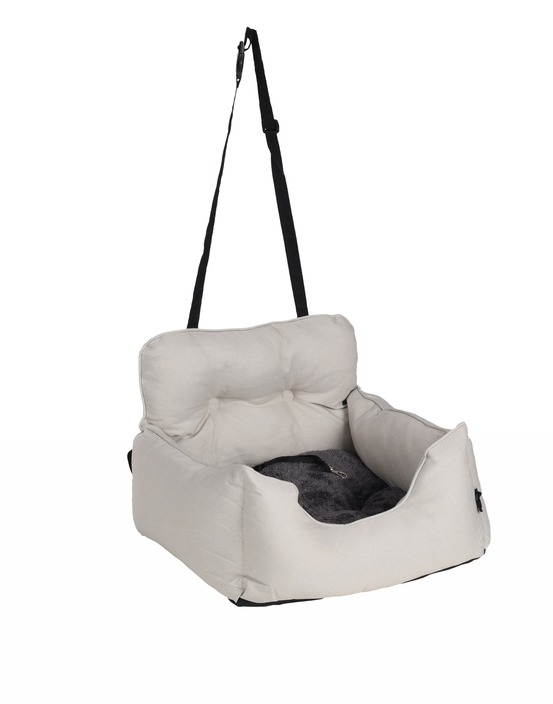 Siege auto voiture pour chien blanc