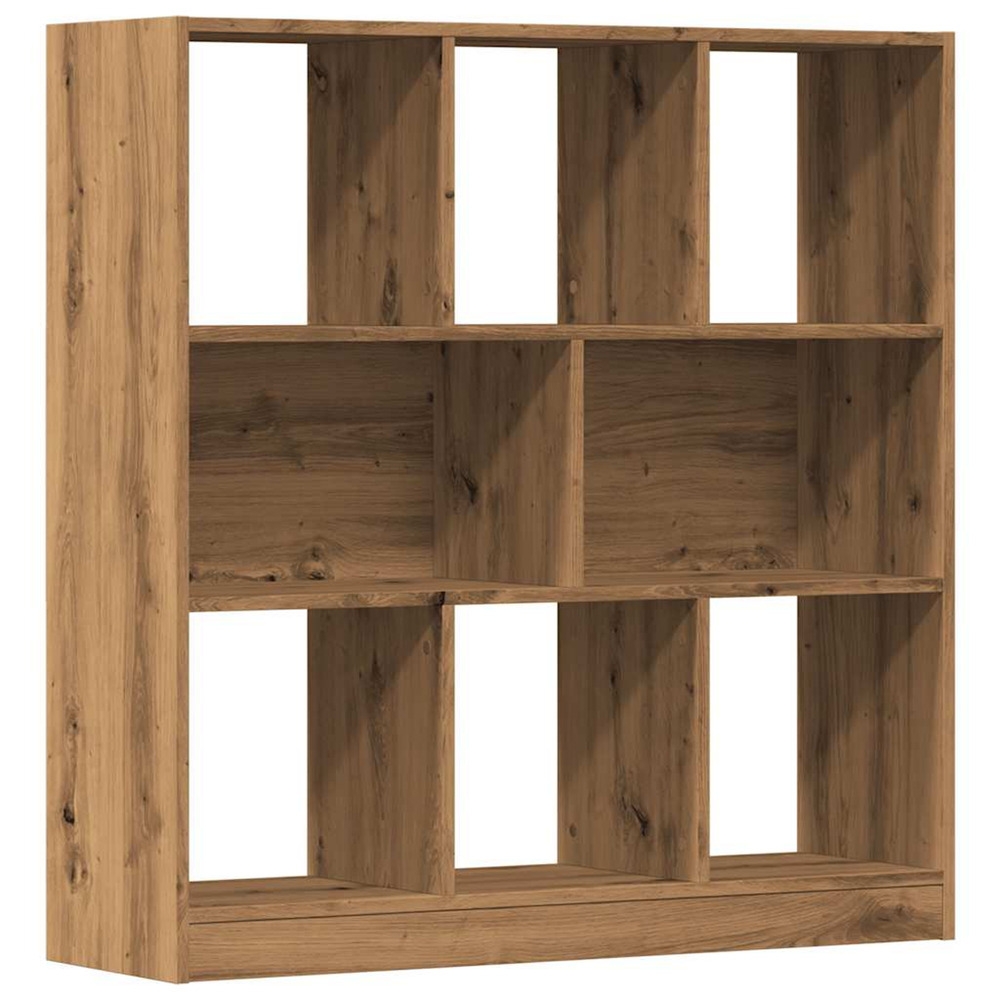 Bibliothèque chêne artisanal 97,5x29,5x100 cm bois d'ingénierie