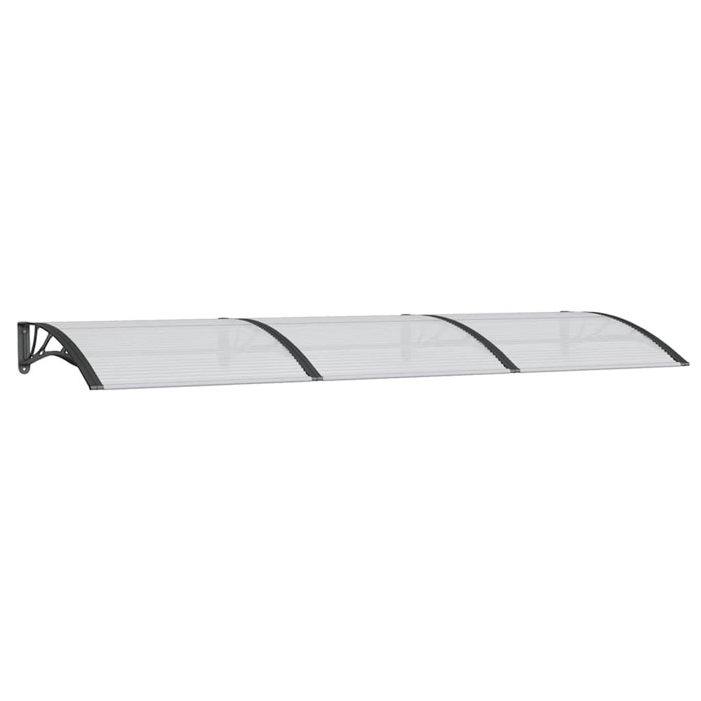 Auvent de porte noir 300x100 cm polycarbonate