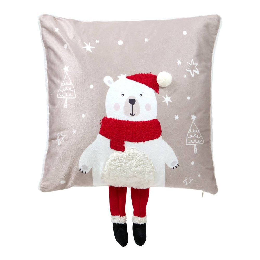 Coussin de noël noelino ours 40 x 40 cm