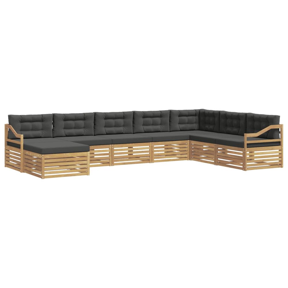 Ensemble de canapés d'extérieur 8 pc blanc et anthracite