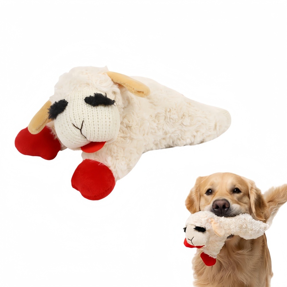 Jouet en peluche pour chien mouton