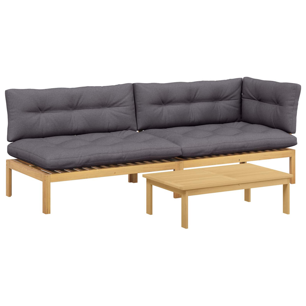 3 pièce unité du canapé en palette de jardin