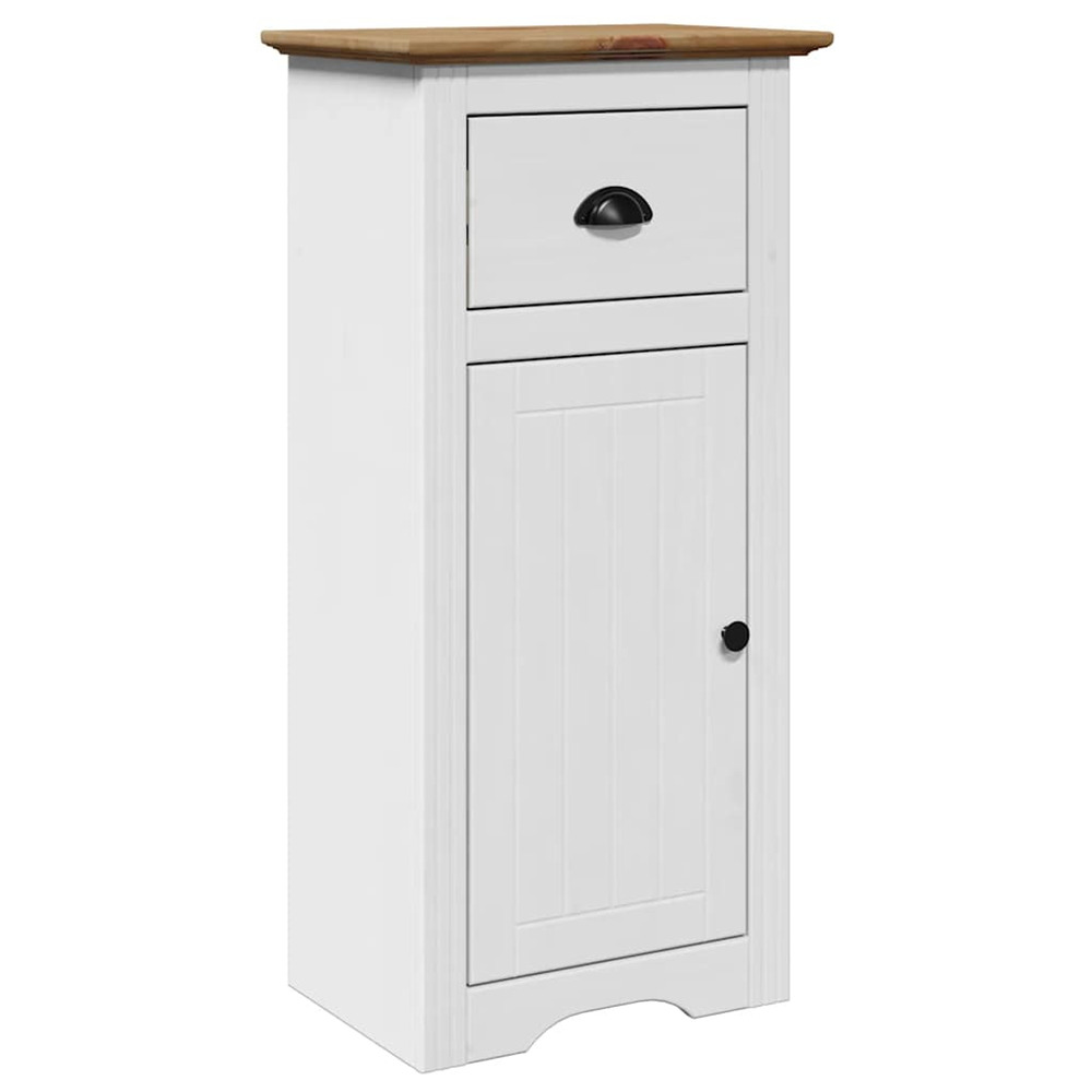 Armoire de salle de bain bodo blanc et marron 44x30x90 cm